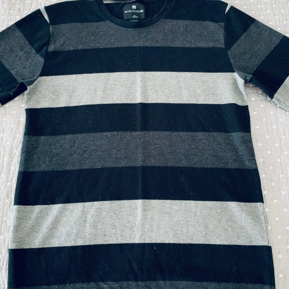 Black & Gray Striped Shouthouse Sweater NWOT